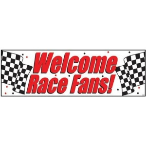 Pack of 6 Welcome Race Fans Giant Hanging Party Decoration Banner - All