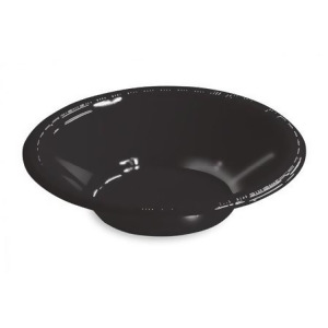 Club Pack of 240 Jet Black Small Round Premium Disposable Plastic Party Bowls 12 oz. - All