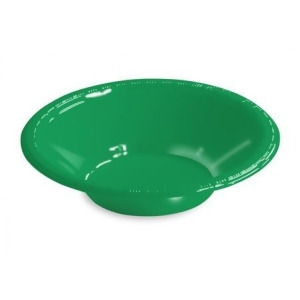 Club Pack of 240 Emerald Green Disposable Plastic Party Snack Bowls 12 oz. - All