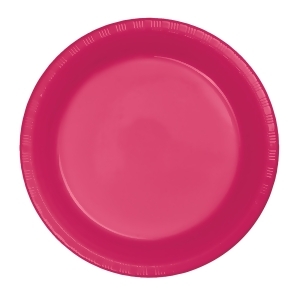 Club Pack of 240 Candy Pink Disposable Plastic Party Dinner Plates 9 - All