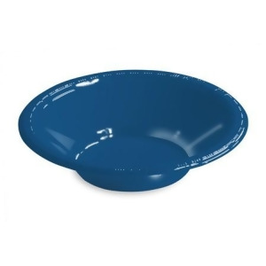Club Pack of 240 Navy Blue Disposable Plastic Party Snack Bowls 12 oz. - All