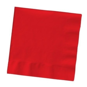 Club Pack of 500 Classic Fire Engine Red Premium 3-Ply Disposable Beverage Napkins 5 - All