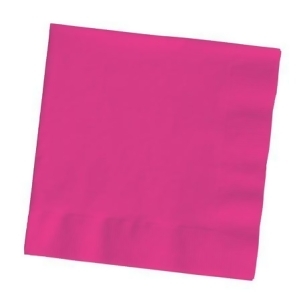 Club Pack of 500 Hot Magenta Pink Premium 3-Ply Disposable Beverage Napkins 5 - All