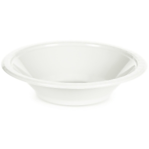 Club Pack of 240 White Disposable Plastic Party Bowls 12 oz - All