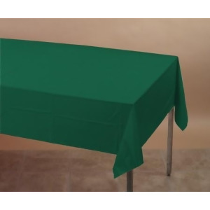 Pack of 6 Hunter Green Disposable Tissue/Poly Banquet Party Tablecovers 9' - All