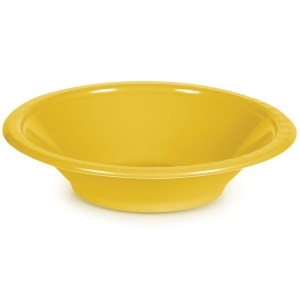 Club Pack of 240 School Bus Yellow Disposable Plastic Party Bowls 12oz - All