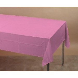 Pack of 6 Cotton Candy Pink Disposable Tissue/Poly Banquet Party Tablecovers 9' - All