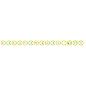 Pack of 6 Multi-Colored Happi Tree Circle Ribbon Party Banners 5.5' - All