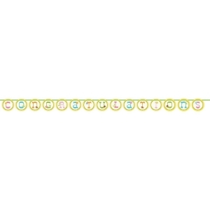 Pack of 6 Multi-Colored Happi Tree Circle Ribbon Party Banners 5.5' - All