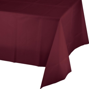 Club Pack of 12 Burgundy Disposable Plastic Banquet Party Table Covers 108 - All