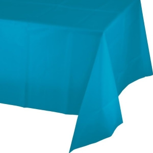 Club Pack of 12 Turquoise Blue Disposable Plastic Banquet Party Table Covers 108 - All