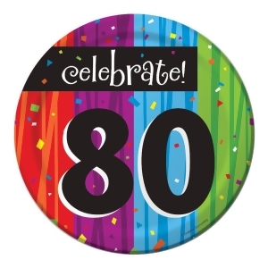 Club Pack of 96 Milestone Celebrations Celebrate 80 Disposable Paper Party Lunch Plates 7 - All