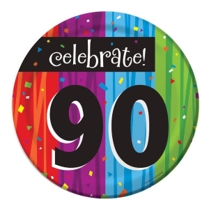 Club Pack of 96 Milestone Celebrations Celebrate 90 Disposable Paper Party Lunch Plates 7 - All