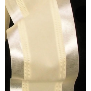 Shimmering Ivory Satin Edge Velvet Wired Craft Ribbon 2 x 40 Yards - All