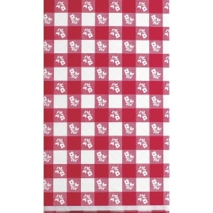 Club Pack of 12 Red Gingham Disposable Plastic Picnic Party Table Covers 82 - All