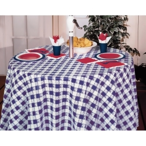 Club Pack of 12 Blue Gingham Disposable Plastic Picnic Party Table Covers 82 - All