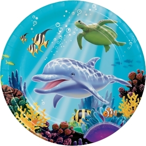 Club Pack of 96 Ocean Party Disposable Paper Party Banquet Dinner Plates 9 - All