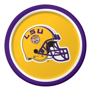 Club Pack of 96 Louisiana State Univ Disposable Paper Party Lunch Plates 7 - All