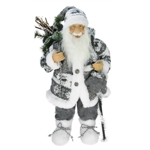 24 Country Patchwork Standing Santa Claus Christmas Figure - All