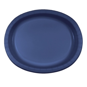 Club Pack of 96 Navy Blue Disposable Paper Banquet Dinner Plates 12 - All