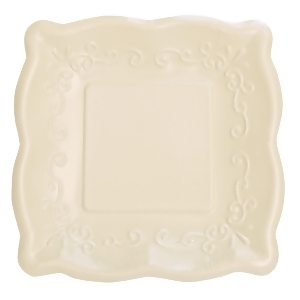 Pack of 48 Linen Premium Disposable Paper Square Party Lunch Plates 7 - All