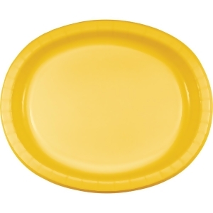 Club Pack of 96 School Bus Yellow Disposable Paper Party Banquet Dinner Plates 12 - All