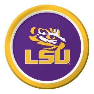 Club Pack of 96 Ncaa University of Louisiana Tigers Paper Party Dinner Plates 9 - All