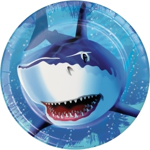 Club Pack of 96 Shark Splash Disposable Paper Party Dinner Plates 9 - All