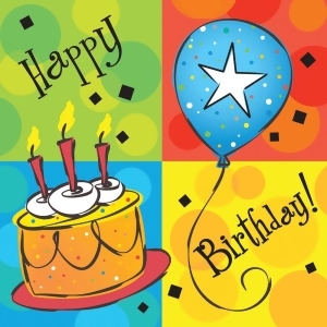 Club Pack of 192 Cake Celebration Happy Birthday Premium 3-Ply Beverage Napkins 5 - All