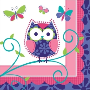 Club Pack of 192 Owl Pal Birthday Premium 3-Ply Disposable Party Beverage Napkins 5 - All