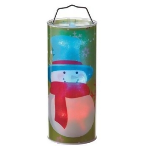 12 Battery Operated Transparent Snowman Led Color Changing Lighted Hanging Christmas Lantern - All