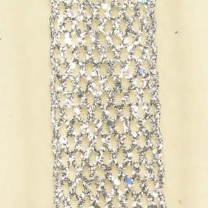 Metallic Silver Wired Mesh Craft Ribbon 6 x 20 Yards - All
