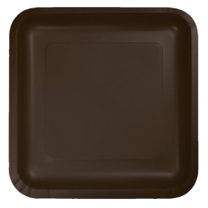 Pack of 180 Chocolate Brown Disposable Paper Party Lunch Plates 7 - All