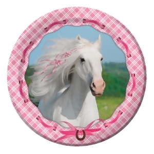 Club Pack of 96 Heart My Horse Girl Disposable Premium Strength Paper Banquet Dinner Plates 9 - All