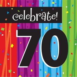 Club Pack of 192 Milestone 70 Celebrations Premium 3-Ply Disposable Party Lunch Napkins 6.5 - All
