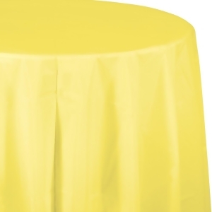 Club Pack of 12 Mimosa Yellow Disposable Plastic Octy-Round Picnic Party Table Covers 82 - All