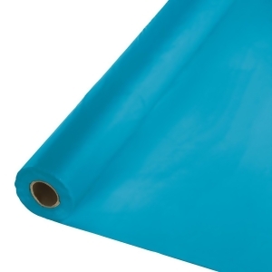 Pack of 2 Turquoise Blue Disposable Plastic Banquet Party Table Cloth Rolls 100' - All