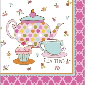 Club Pack of 192 Tea Time Premium 3-Ply Disposable Lunch Napkins 6.5 - All