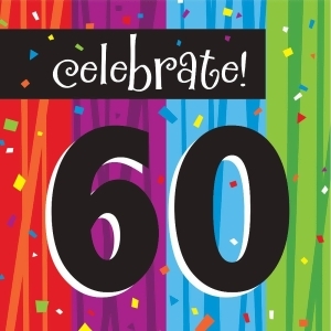Club Pack of 192 Milestone 60 Celebrations Premium 3-Ply Disposable Party Lunch Napkins 6.5 - All