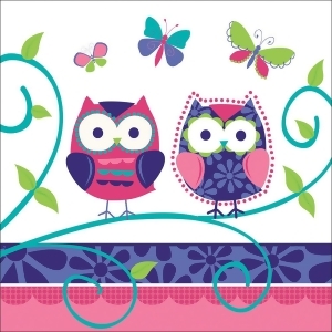 Club Pack of 192 Owl Pal Premium 3-Ply Disposable Lunch Napkins 6.5 - All