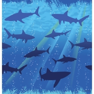Pack of 6 Shark Splash Disposable Plastic Party Banquet Table Covers 108 - All