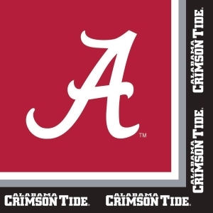 Club Pack of 240 Ncaa University of Alabama Premium 2-Ply Disposable Party Lunch Napkins 6.5 - All