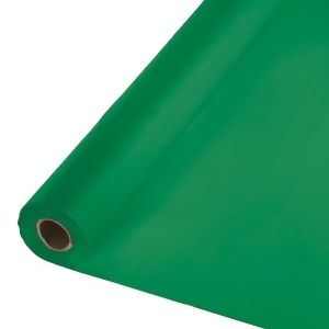 Pack of 6 Emerald Green Disposable Plastic Banquet Party Table Cloth Rolls 100' - All