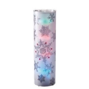24 Battery Operated Transparent Snowflake Styles Led Color Changing Lighted Christmas Lantern - All