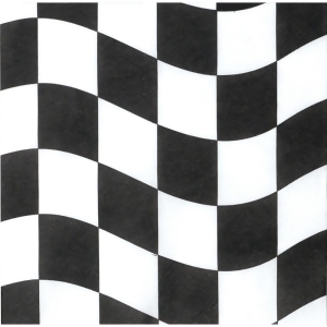 Club Pack of 216 Black White Check Milestone Celebrations Premium 2-Ply Disposable Party Lunch Napkins 6.5 - All