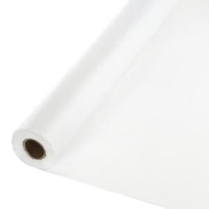 Pack of 6 White Disposable Plastic Banquet Party Table Cloth Rolls 100' - All