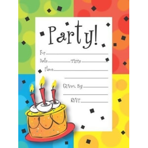 Club Pack of 48 Cake Celebration Paper Birthday Party Invitation Cards - All