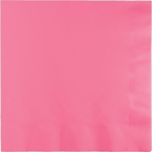 Club Pack of 600 Candy Pink Premium 2-Ply Disposable Lunch Napkins 6.5 - All