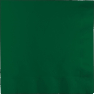 Club Pack of 600 Hunter Green Premium 2-Ply Disposable Lunch Napkins 6.5 - All