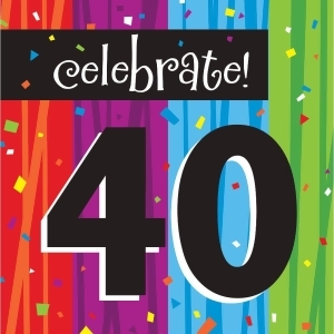 Club Pack of 192 Milestone Celebrations 40 Premium 3-Ply Disposable Lunch Napkins 6.5 - All